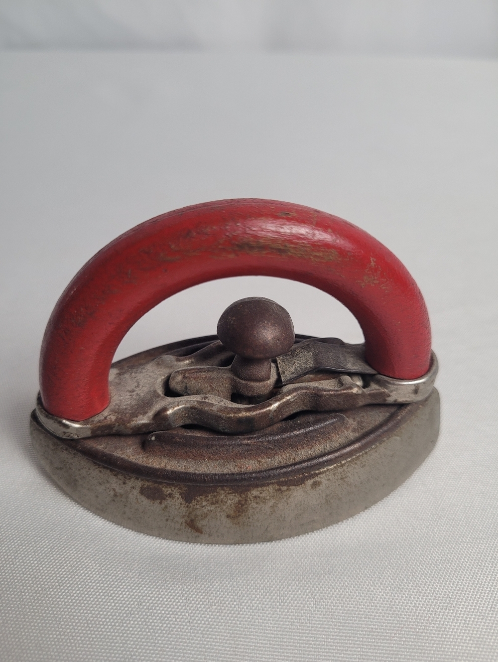 Antique Mini Cast Iron Sad Iron Salesman Special Wood Handle